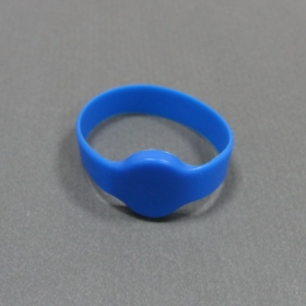 Blue-Silicone RFID Wristband Tag with Mifare S50- Ф50/55/60/65(MM)