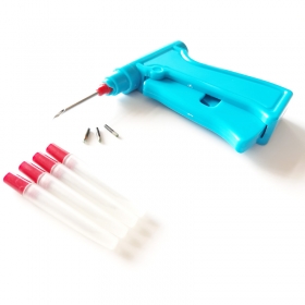 Enhanced chip syringe pit continuous injection gun